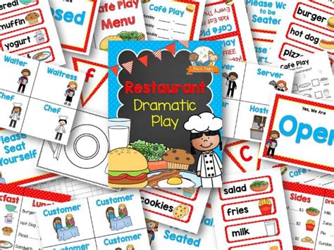 Dramatic Play Restaurant Free Printables