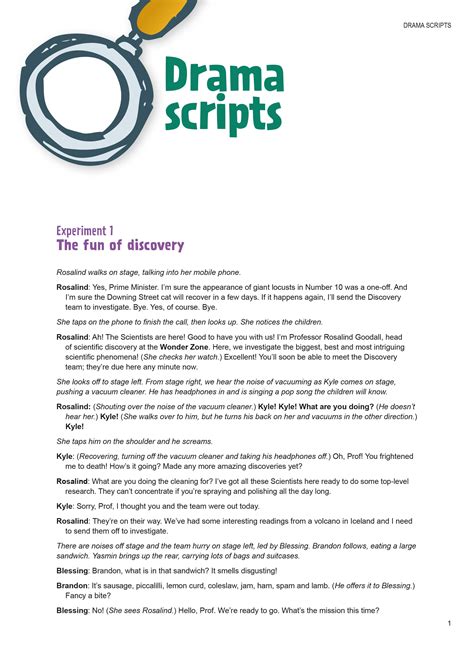 dramatic script examples