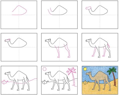 Fpencil How to draw Cartoon camel step by step