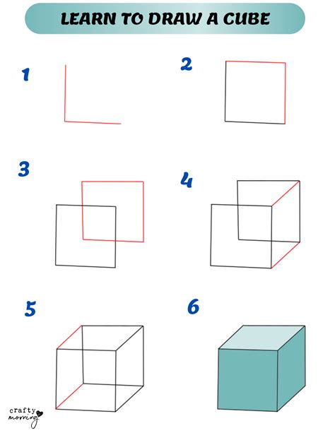 Cube Drawing How To Draw A Cube Step By Step