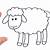 draw a sheep step by step