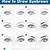 draw eyebrows step by step