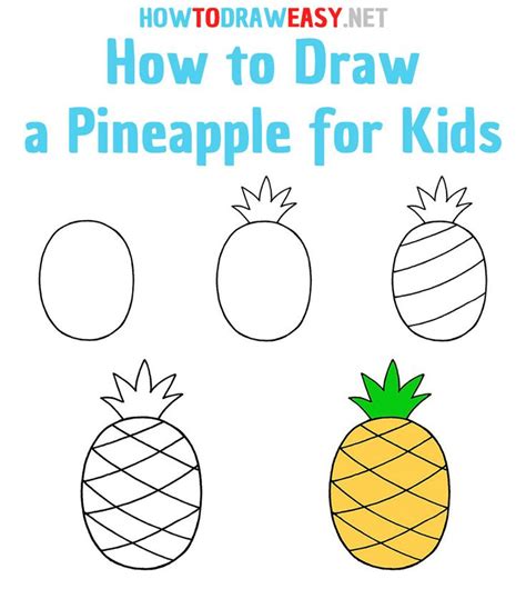 how to draw pineapple step by step (very easy) Amazing