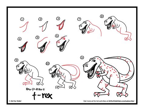 How to Draw a TRex Easy How to Draw Easy