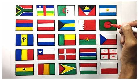 Draw The Countries Of The World Quiz ing Flags In With A