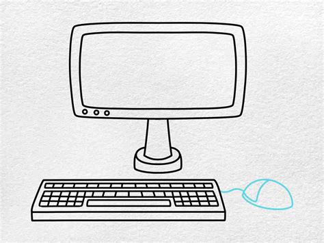 Draw A Computer Mouse And Keyboard