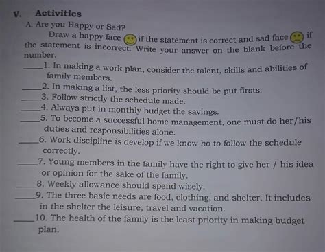 Draw A Happy Face If The Statement Is Correct