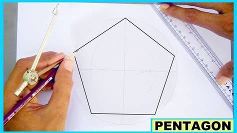 How to Draw a Perfect Pentagon 4 steps Graph paper art, Geometry