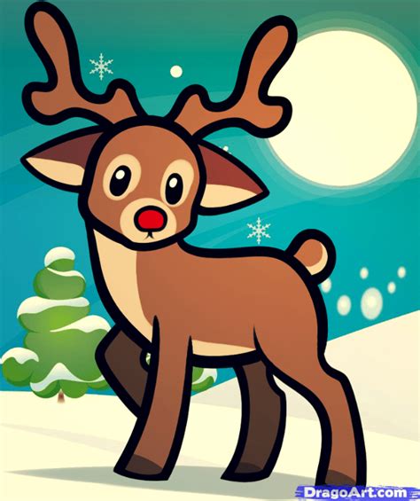 draw a reindeer for kids