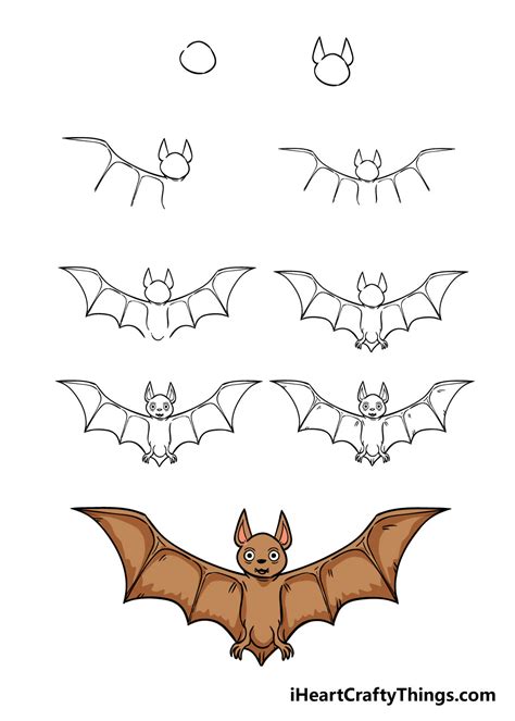 How to Draw a Bat Step by Step Bat Drawing Tutorial Easy Peasy and Fun