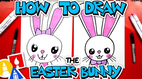 draw an easter bunny tutorial for kids