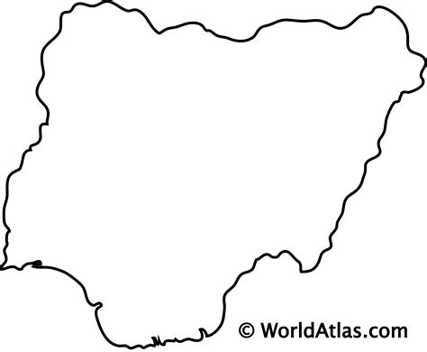 draw an outline map of nigeria