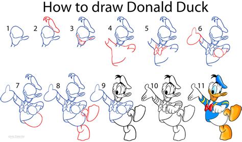 How to draw Donald Duck step by step YouTube