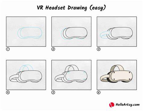 draw headset step by step
