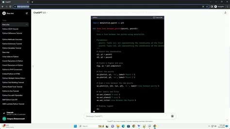 draw line between two points python
