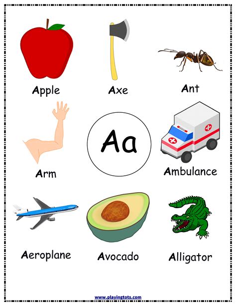 Draw Objects That Start With The Letter A