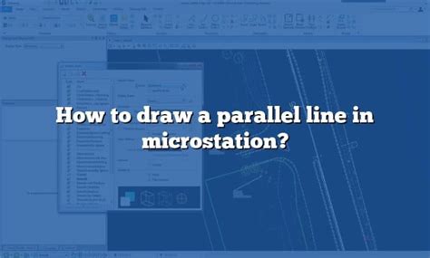 Draw Parallel Line In Microstation