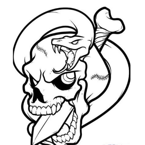 Draw Skull Tattoo