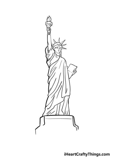 My drawing of Statue of liberty; 35x50 cm. Coloring pencils, shading