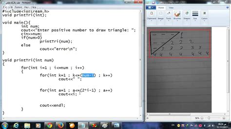 Draw Triangle Using C