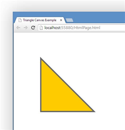 Draw Triangle Using Canvas Html