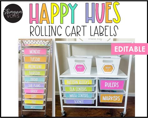 Drawer Cart Labels