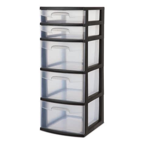 Drawer Clear Plastic Storage Tower