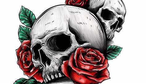 Other | Skull And Flowers Drawing | Poshmark