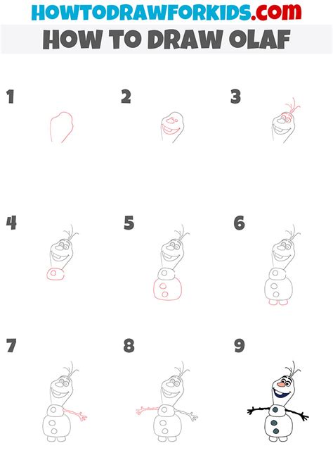 How to Draw Olaf (Step by Step Pictures) Cool2bKids