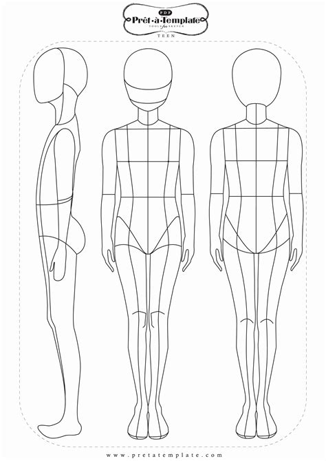 Drawing Body Shape Template