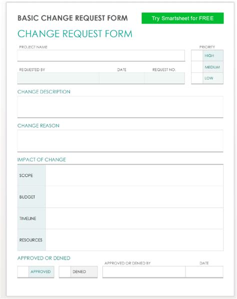 drawing change request form template