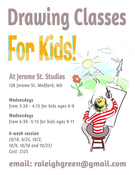 drawing classes for kids near me fees