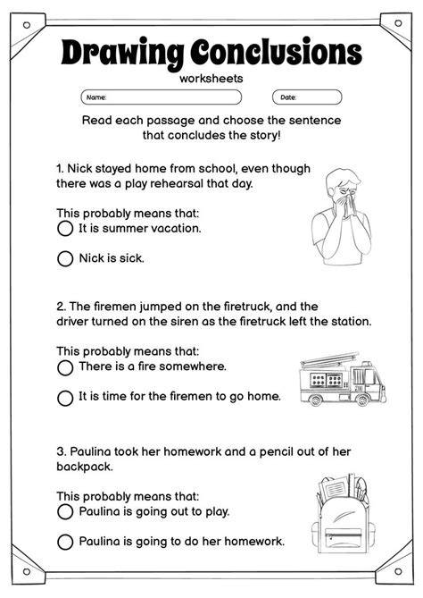 drawing conclusions exercises