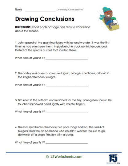 Drawing Conclusions Reading Worksheets