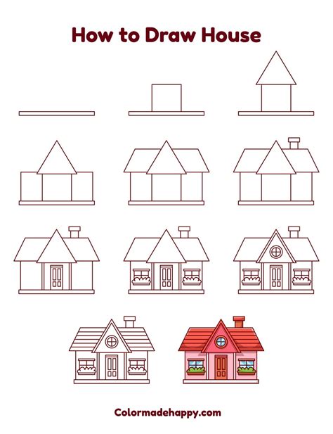Drawing House Step By Step
