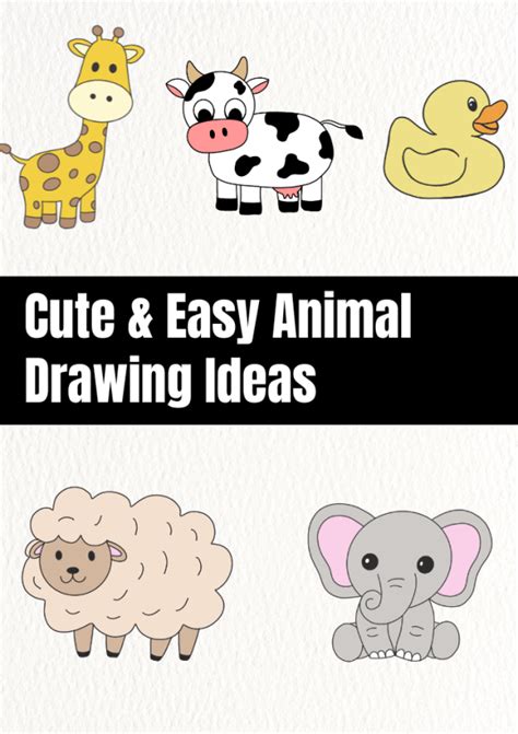 drawing ideas animals easy