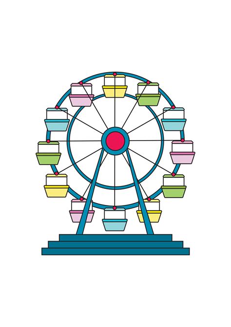 drawing of a ferris wheel