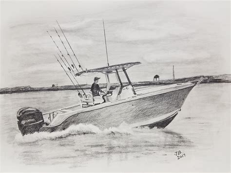 drawing of a fishing boat