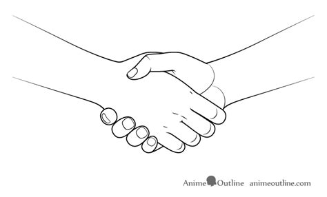 Drawing Of A Handshake