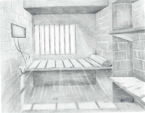 drawing of a prison