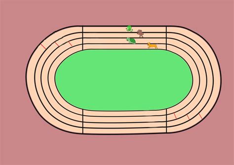 drawing of a running track