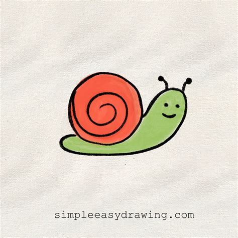My pencil and ink drawing of a snail Illustration