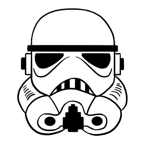 drawing of a stormtrooper helmet