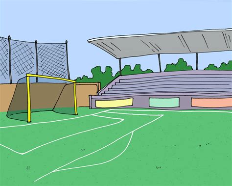 drawing of football field