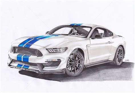 drawing of ford mustang