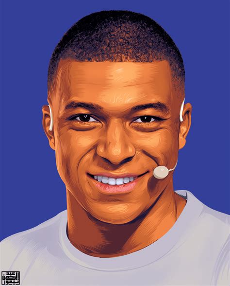 drawing of kylian mbappe