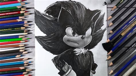 drawing of shadow the hedgehog realistic