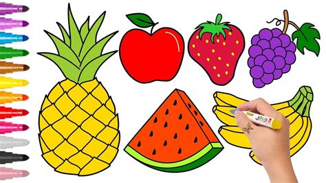 drawing pictures for kids fruits