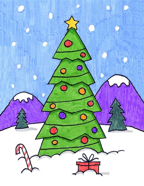 drawing pictures of christmas