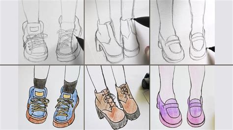 Drawing Shoes Front View